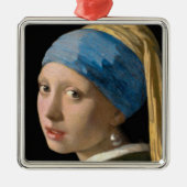 Johannes Vermeer - Mädchen mit Perlenohrring Ornament Aus Metall (Vorne)
