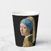 Johannes Vermeer - Mädchen mit Perlenohrring Pappbecher (Rückseite)