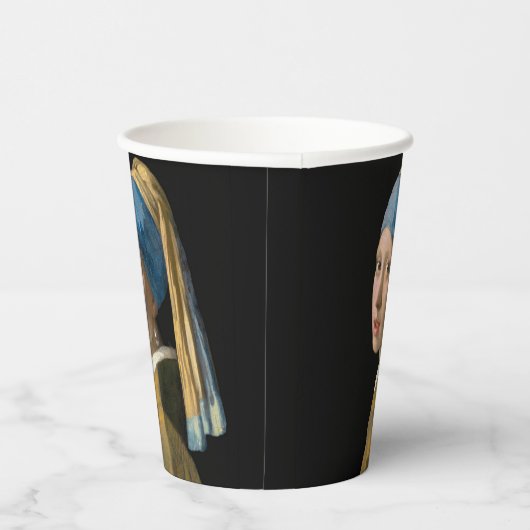 Johannes Vermeer - Mädchen mit Perlenohrring Pappbecher (Rechts)