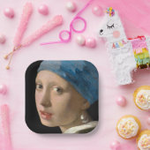 Johannes Vermeer - Mädchen mit Perlenohrring Pappteller (Party)