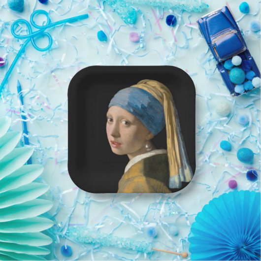 Johannes Vermeer - Mädchen mit Perlenohrring Pappteller (Party)