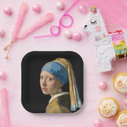 Johannes Vermeer - Mädchen mit Perlenohrring Pappteller (Party)