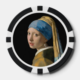 Johannes Vermeer - Mädchen mit Perlenohrring Pokerchips