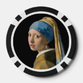 Johannes Vermeer - Mädchen mit Perlenohrring Pokerchips (Rückseite)