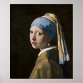 Johannes Vermeer, Mädchen mit Perlenohrring Poster (Vorne)