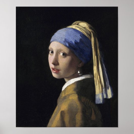 Johannes Vermeer - Mädchen mit Perlenohrring Poster (Vorne)