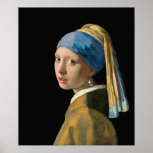 Johannes Vermeer - Mädchen mit Perlenohrring Poster