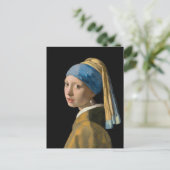 Johannes Vermeer - Mädchen mit Perlenohrring Postkarte (Stehend Vorderseite)