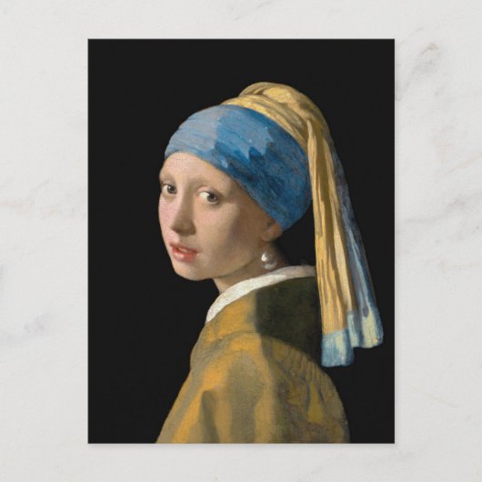 Johannes Vermeer - Mädchen mit Perlenohrring Postkarte (Vorderseite)