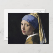 Johannes Vermeer - Mädchen mit Perlenohrring Postkarte (Vorne/Hinten)