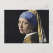 Johannes Vermeer - Mädchen mit Perlenohrring Postkarte (Vorderseite)
