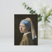 Johannes Vermeer, Mädchen mit Perlenohrring Postkarte (Stehend Vorderseite)