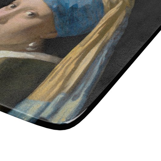 Johannes Vermeer - Mädchen mit Perlenohrring Schneidebrett (Ecke)
