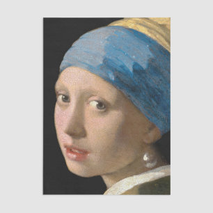 Johannes Vermeer - Mädchen mit Perlenohrring Seidenpapier