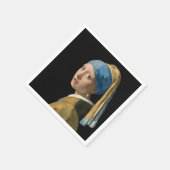 Johannes Vermeer - Mädchen mit Perlenohrring Serviette (Ecke)