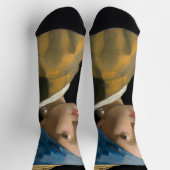 Johannes Vermeer - Mädchen mit Perlenohrring Socken (Oben)