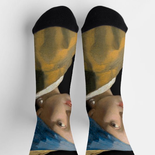 Johannes Vermeer - Mädchen mit Perlenohrring Socken (Oben)