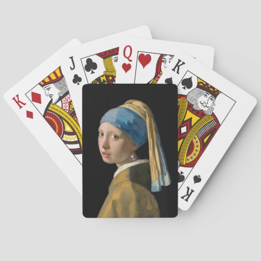 Johannes Vermeer - Mädchen mit Perlenohrring Spielkarten (Rückseite)