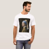Johannes Vermeer, Mädchen mit Perlenohrring T-Shirt (Vorne ganz)