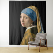 Johannes Vermeer - Mädchen mit Perlenohrring Wandteppich (Beispiel)