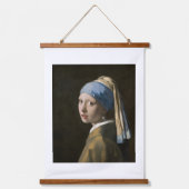 Johannes Vermeer, Mädchen mit Perlenohrring Wandteppich Mit Holzrahmen (Vorderseite)