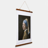 Johannes Vermeer, Mädchen mit Perlenohrring Wandteppich Mit Holzrahmen (Gewinkelt)