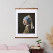Johannes Vermeer, Mädchen mit Perlenohrring Wandteppich Mit Holzrahmen (Schlafzimmer)