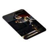 Johannes Vermeer - Mädchen unterbricht ihre Musik Magnet (Rechte Seite)