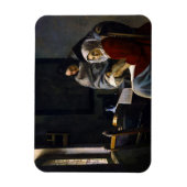 Johannes Vermeer - Mädchen unterbricht ihre Musik Magnet (Vertikal)