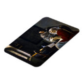 Johannes Vermeer - Mädchen unterbricht ihre Musik Magnet (Linke Seite)