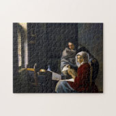 Johannes Vermeer - Mädchen unterbricht ihre Musik Puzzle (Horizontal)