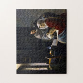 Johannes Vermeer - Mädchen unterbricht ihre Musik Puzzle (Vertikal)