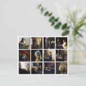 Johannes Vermeer - Masterpiece Grid Dankeskarte (Stehend Vorderseite)