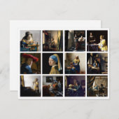 Johannes Vermeer - Masterpiece Grid Dankeskarte (Vorne/Hinten)