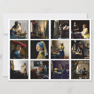 Johannes Vermeer - Masterpiece Grid Einladung