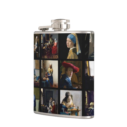 Johannes Vermeer - Masterpiece Grid Flachmann (Links)