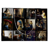 Johannes Vermeer - Masterpiece Grid Große Geschenktüte (Rückseite)