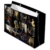 Johannes Vermeer - Masterpiece Grid Große Geschenktüte (Vorderseite Schrägansicht)