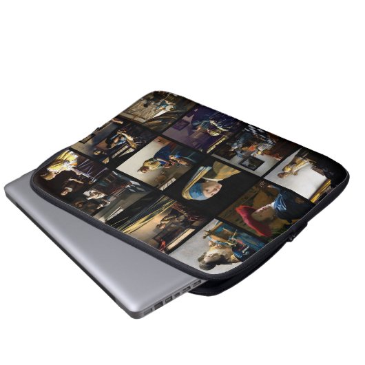 Johannes Vermeer - Masterpiece Grid Laptopschutzhülle (Vorne Knopf)