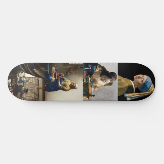 Johannes Vermeer - Masterpiece Grid Skateboard (Horizontal)