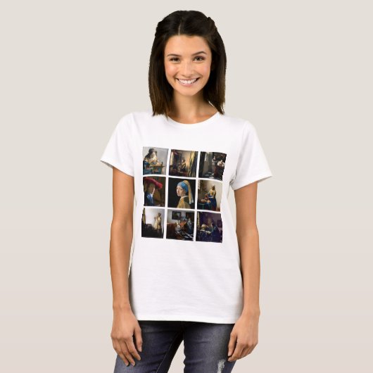 Johannes Vermeer - Masterpiece Grid T-Shirt (Vorne ganz)