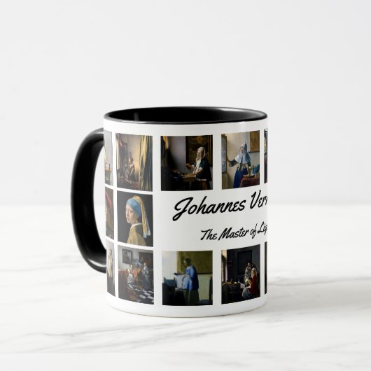 Johannes Vermeer - Masterpiece Grid Tasse (Vorderseite Links)