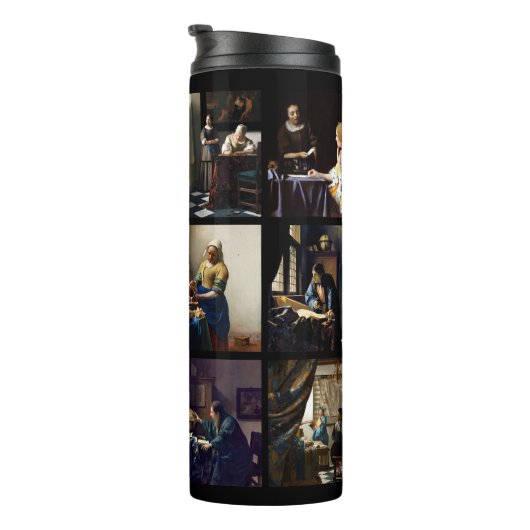 Johannes Vermeer - Masterpiece Grid Thermosbecher (Nach rechts gedreht)