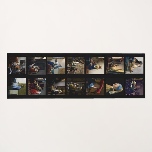 Johannes Vermeer - Masterpiece Grid Yogamatte (Rückseite (Horizontal))