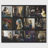 Johannes Vermeer - Meisterwerke Mosaik Geschenkpapier (Flach)