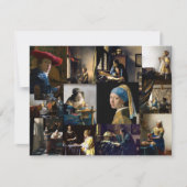 Johannes Vermeer - Meisterwerke Patchwork Dankeskarte (Vorderseite)