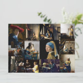 Johannes Vermeer - Meisterwerke Patchwork Einladung (Stehend Vorderseite)