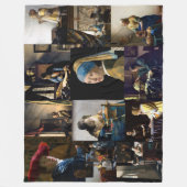 Johannes Vermeer - Meisterwerke Patchwork Fleecedecke (Vorderseite)