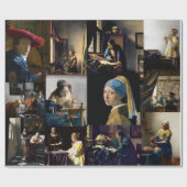 Johannes Vermeer - Meisterwerke Patchwork Geschenkpapier (Flach)