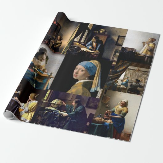 Johannes Vermeer - Meisterwerke Patchwork Geschenkpapier (Ungerollt)